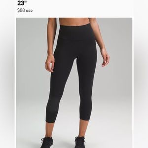 Lululemon align 23’ black leggings.